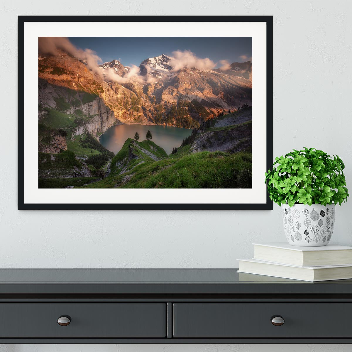 Oeschinensee Framed Print - Canvas Art Rocks - 1