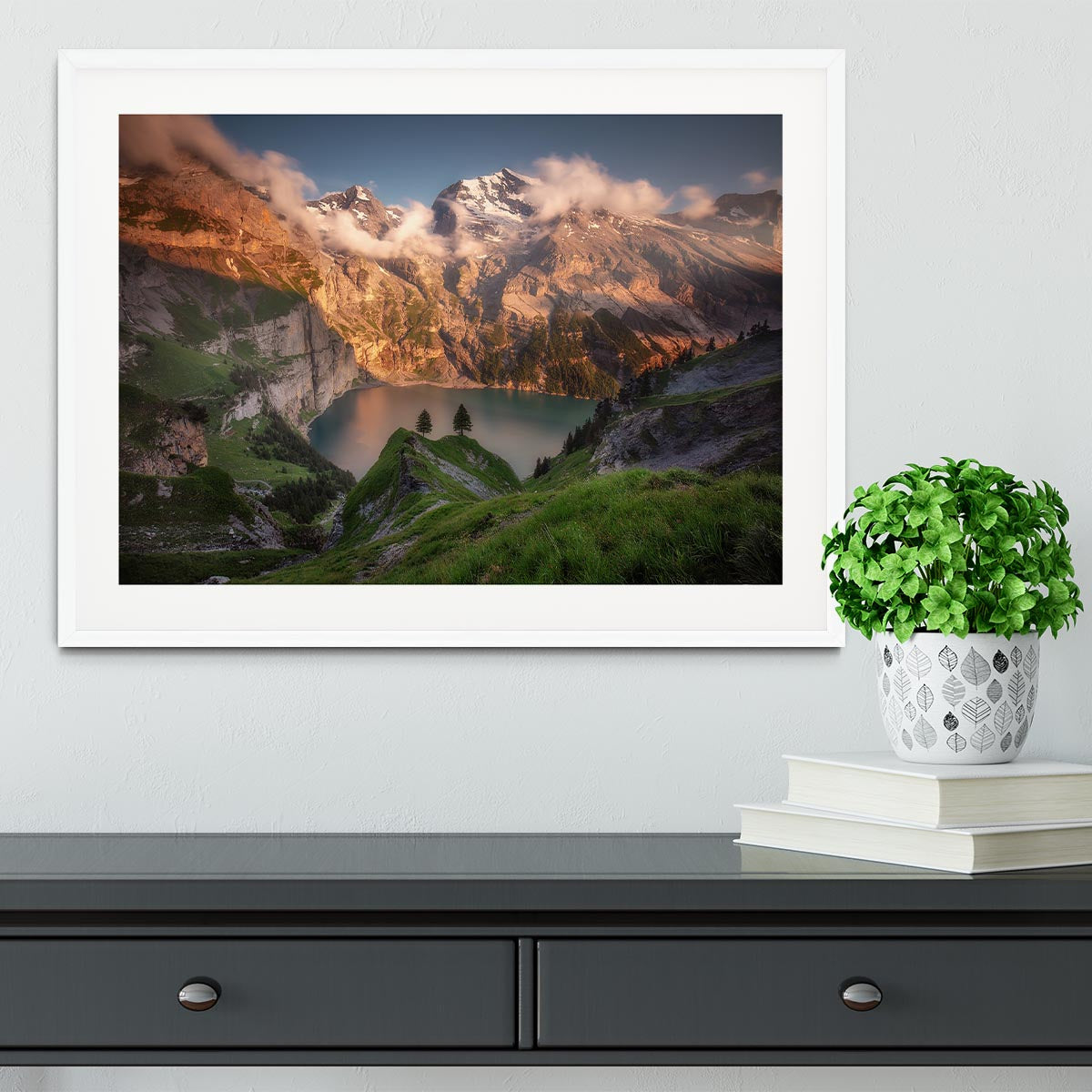 Oeschinensee Framed Print - Canvas Art Rocks - 5