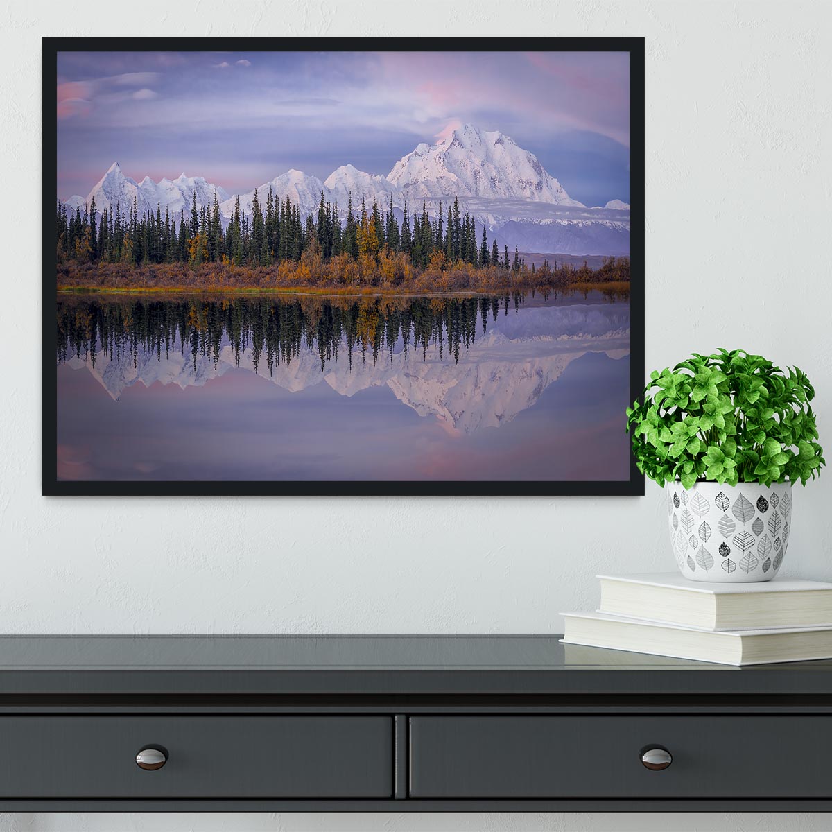 Denali Reflection Framed Print - Canvas Art Rocks - 2