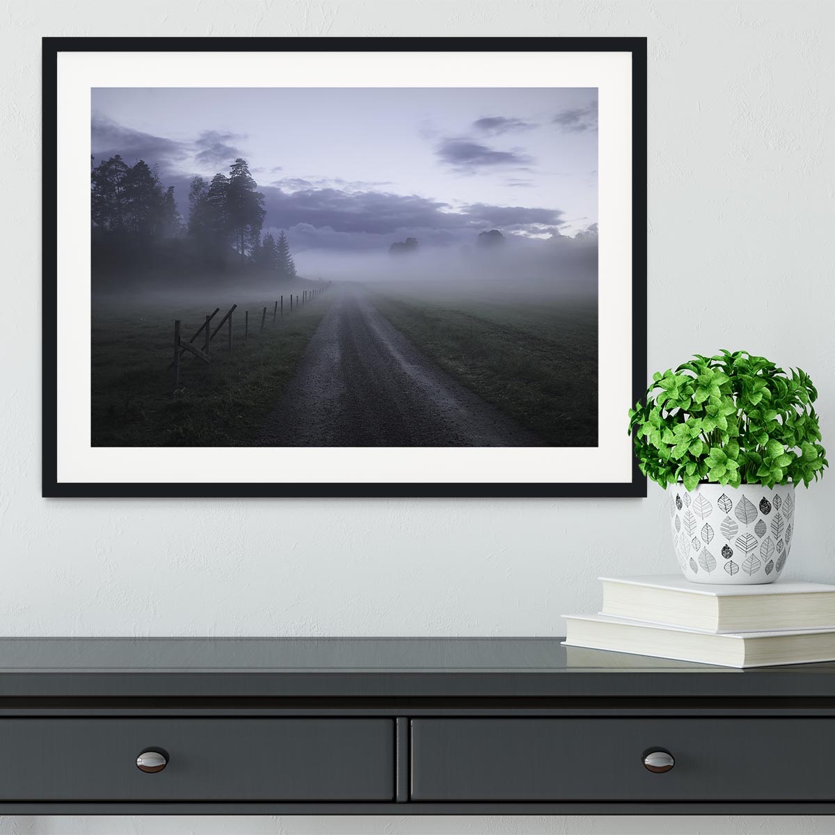 Moody Road Framed Print - Canvas Art Rocks - 1