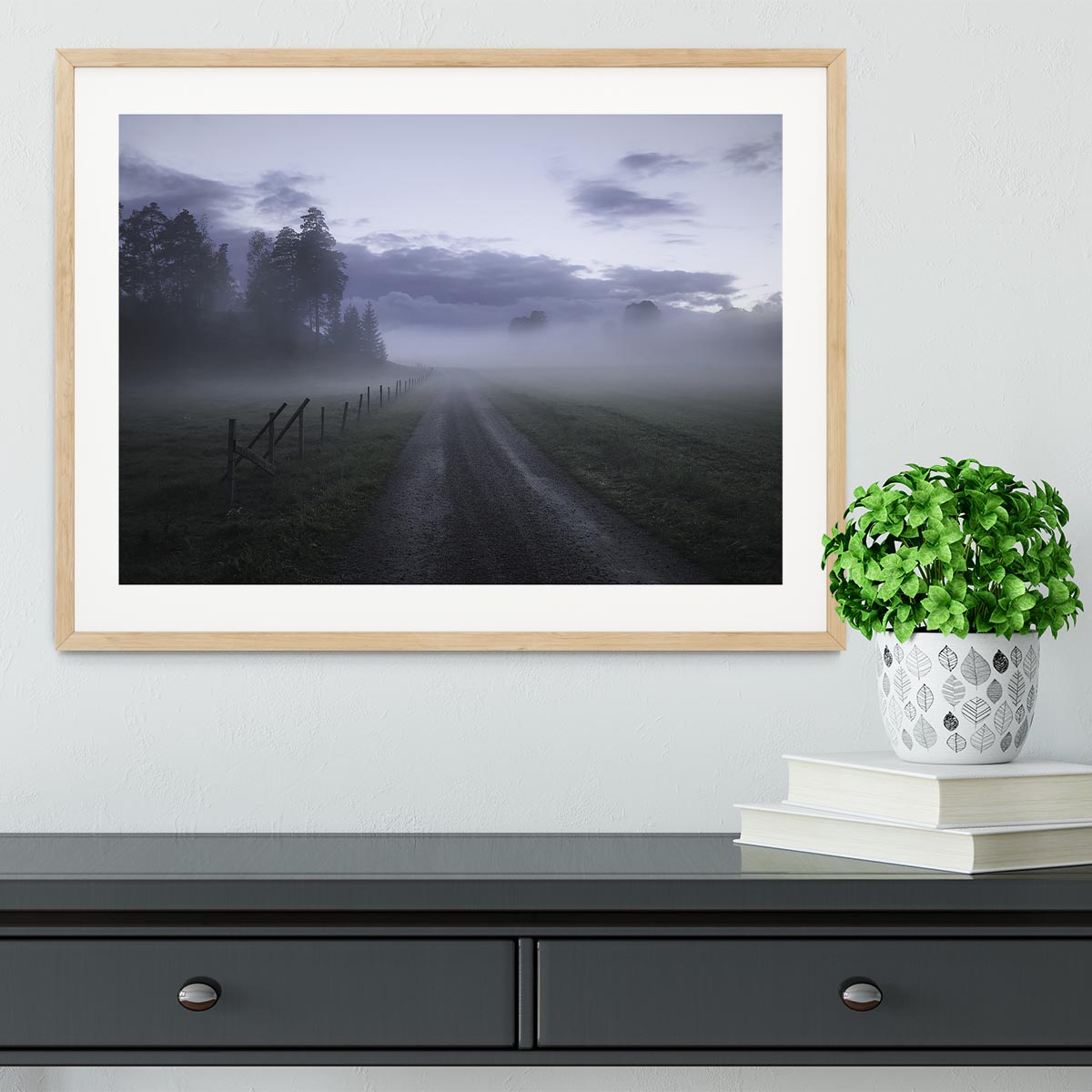 Moody Road Framed Print - Canvas Art Rocks - 3