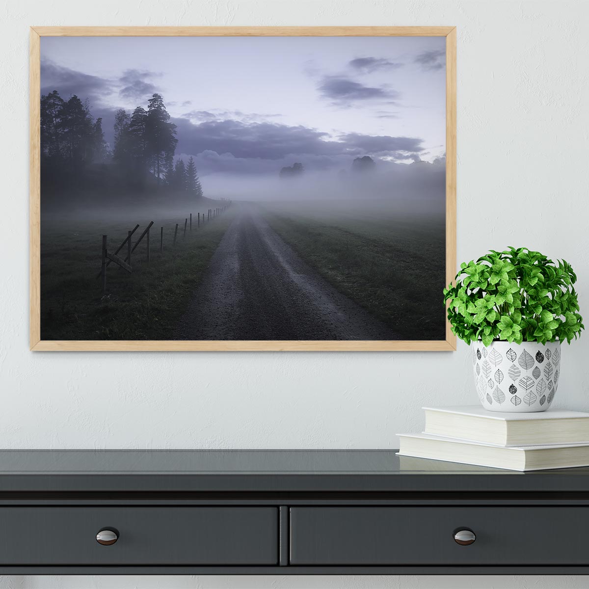 Moody Road Framed Print - Canvas Art Rocks - 4