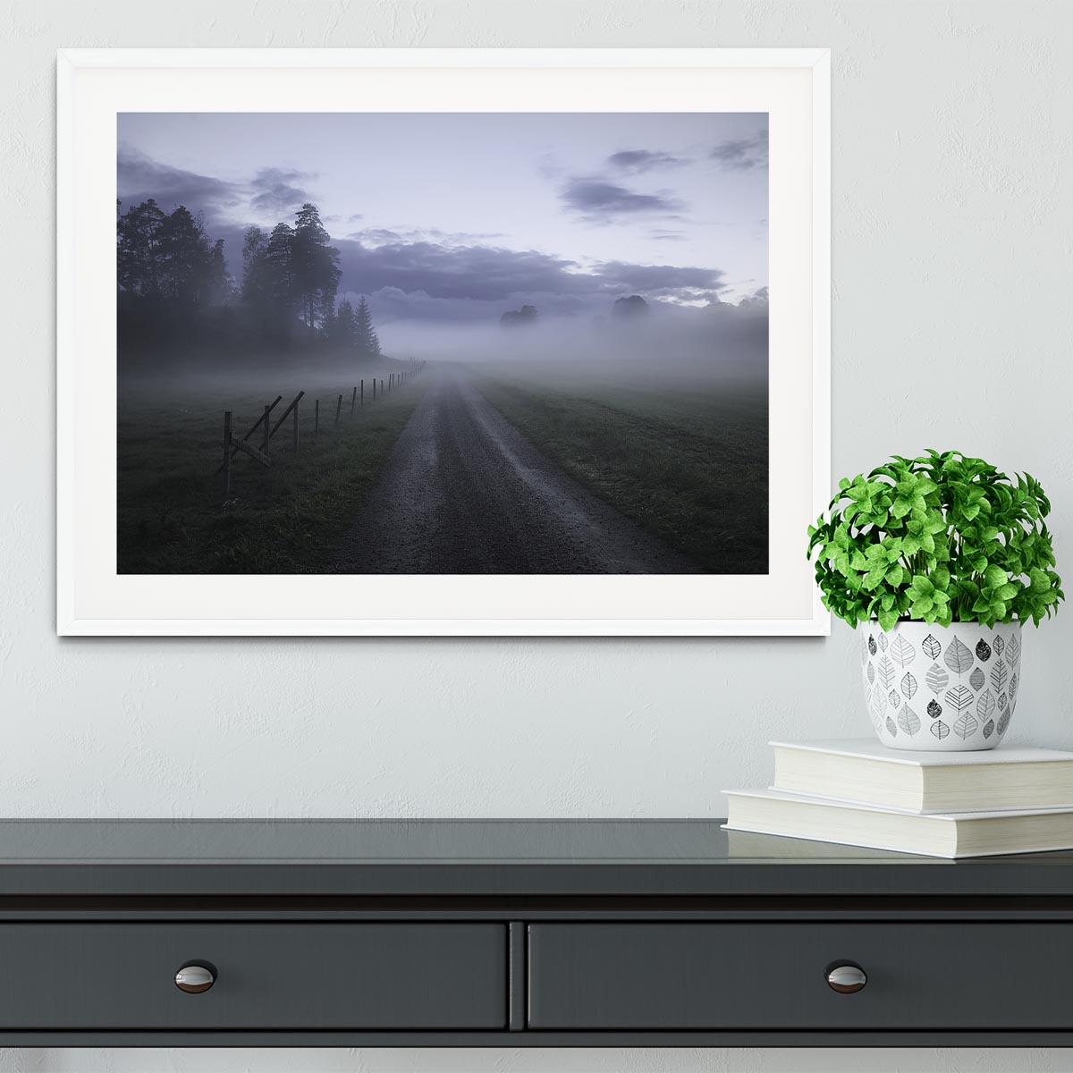 Moody Road Framed Print - Canvas Art Rocks - 5