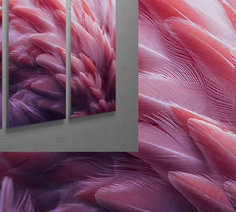 Flamingo 3 Split Panel Canvas Print - Canvas Art Rocks - 2