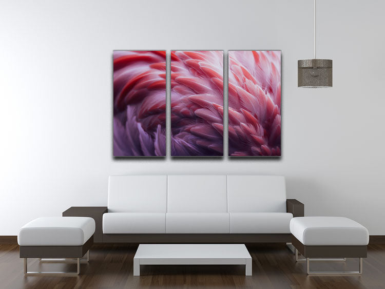 Flamingo 3 Split Panel Canvas Print - Canvas Art Rocks - 3