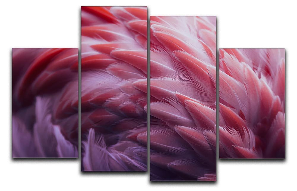 Flamingo 4 Split Panel Canvas - Canvas Art Rocks - 1