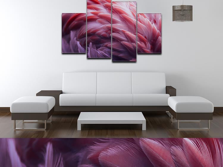 Flamingo 4 Split Panel Canvas - Canvas Art Rocks - 3