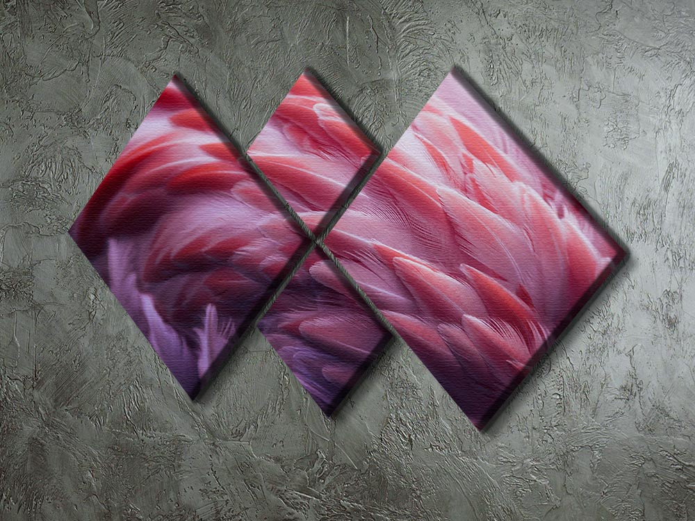 Flamingo 4 Square Multi Panel Canvas - Canvas Art Rocks - 2