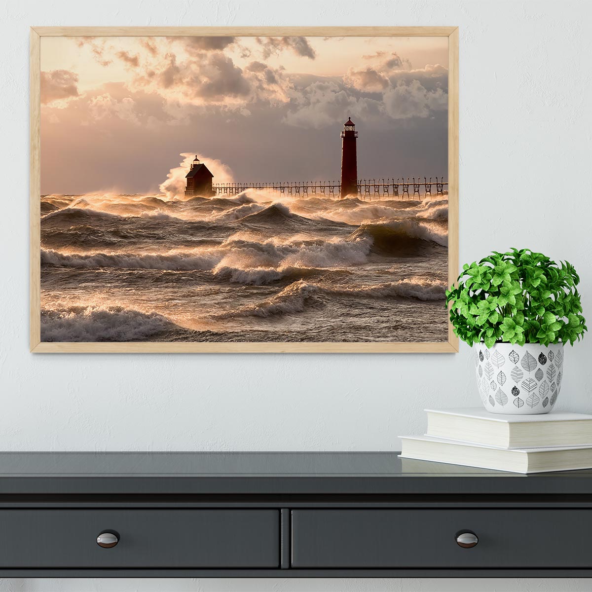 Raging Lake Framed Print - Canvas Art Rocks - 4