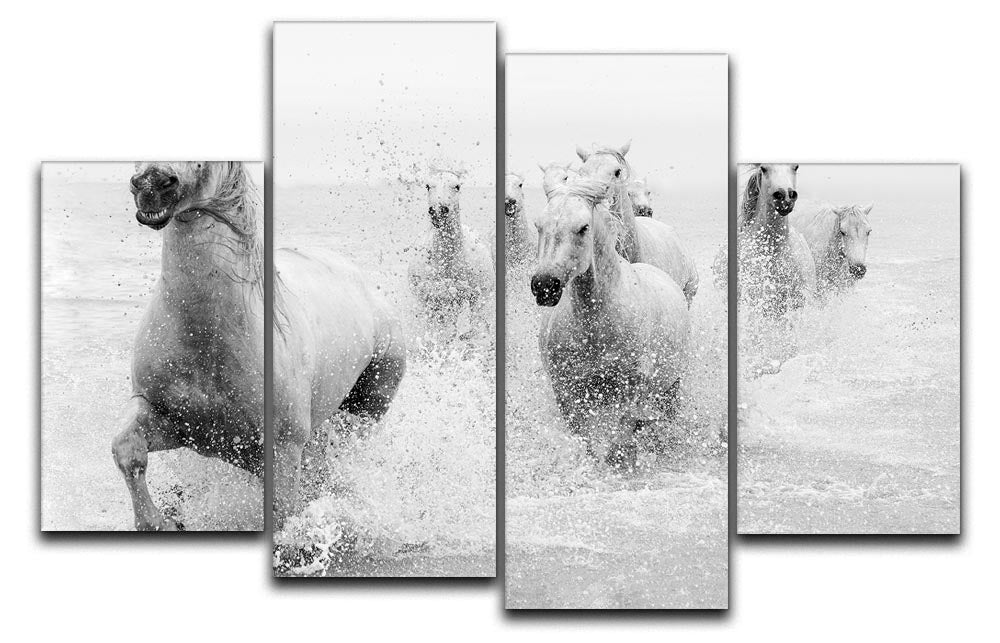 Slashing Horses 4 Split Panel Canvas - Canvas Art Rocks - 1