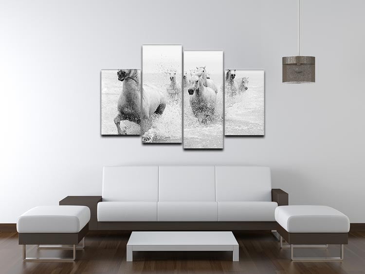 Slashing Horses 4 Split Panel Canvas - Canvas Art Rocks - 3