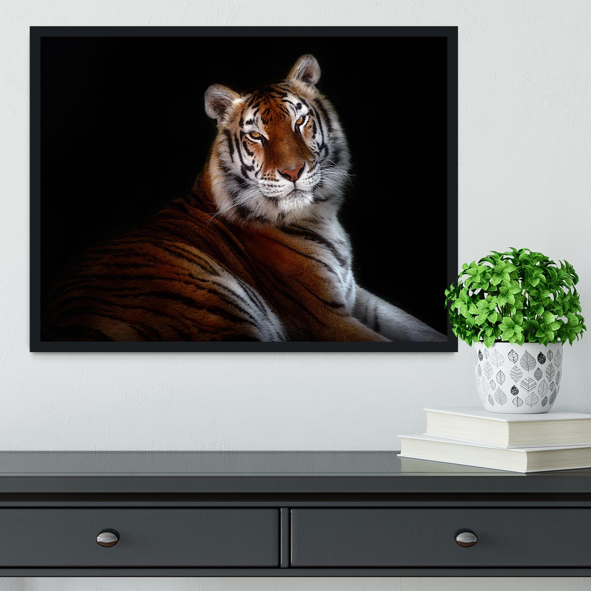 Serenity Tiger Framed Print - Canvas Art Rocks - 2