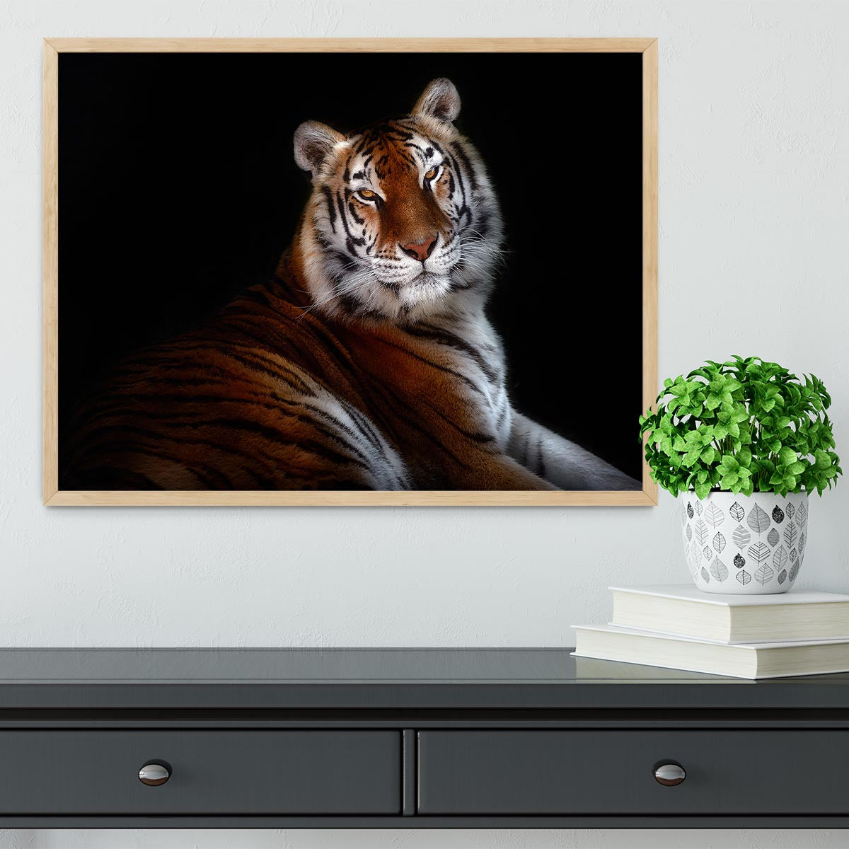 Serenity Tiger Framed Print - Canvas Art Rocks - 4