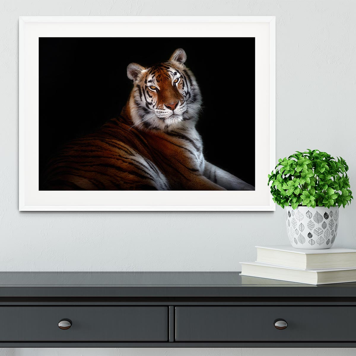Serenity Tiger Framed Print - Canvas Art Rocks - 5