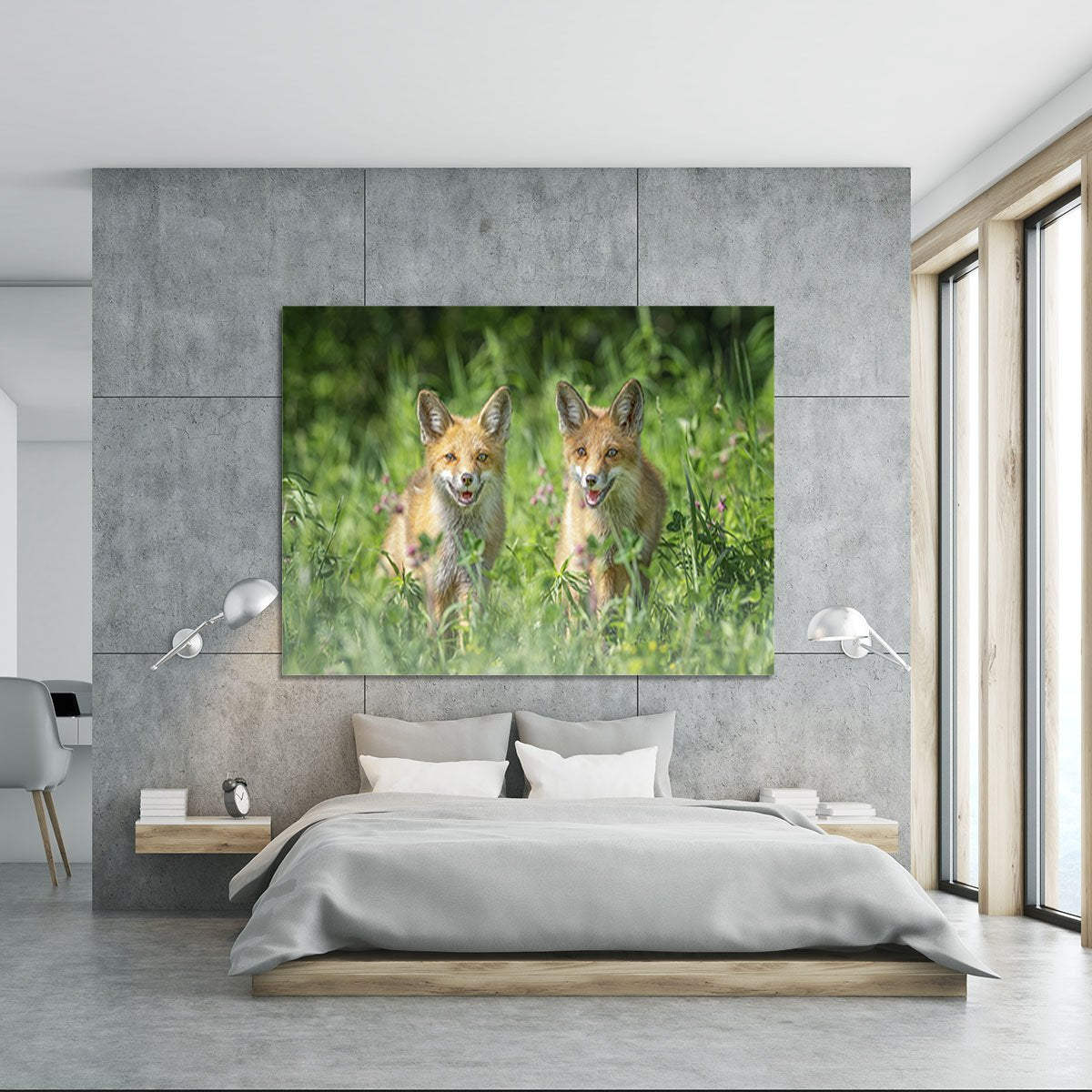 Foxes In Sprint Canvas Print or Poster - Canvas Art Rocks - 5