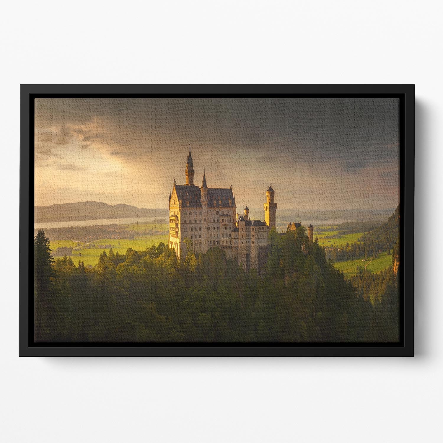 Neuschwanstein Floating Framed Canvas - Canvas Art Rocks - 2