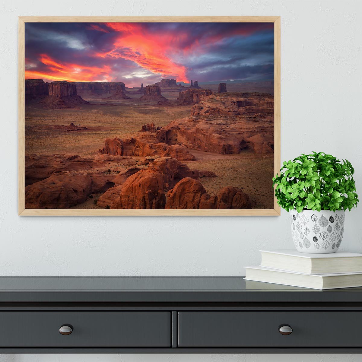 Hunts Mesa Framed Print - Canvas Art Rocks - 4