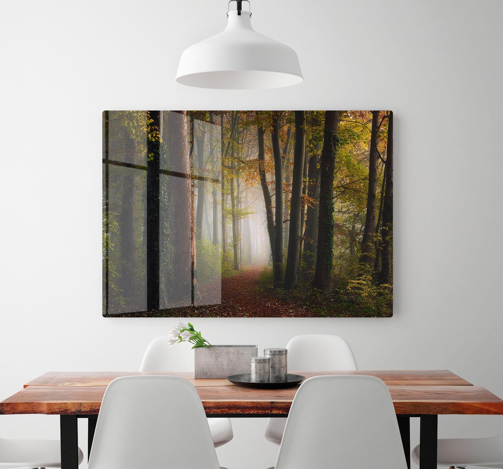 Autumn Colorful Forest HD Metal Print - Canvas Art Rocks - 2