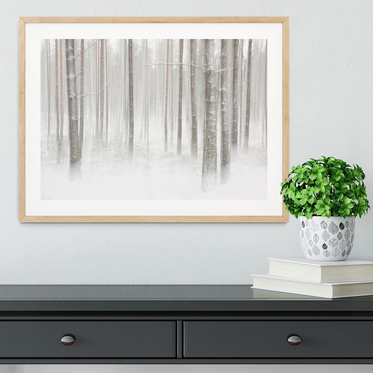 Winterforest In Sweden Framed Print - Canvas Art Rocks - 3