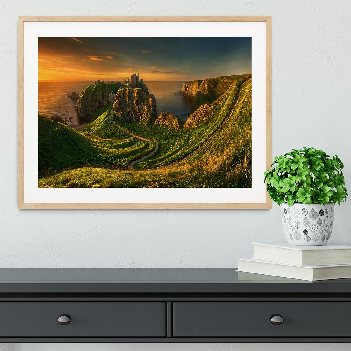 Dunnottar Framed Print - Canvas Art Rocks - 3