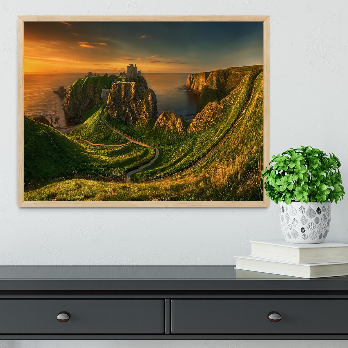 Dunnottar Framed Print - Canvas Art Rocks - 4