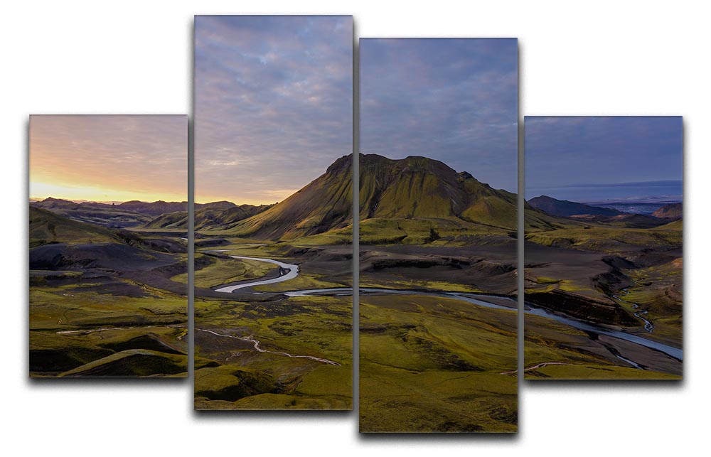 Iceland Highlands 4 Split Panel Canvas - Canvas Art Rocks - 1