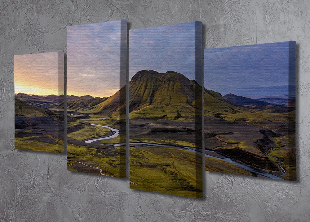 Iceland Highlands 4 Split Panel Canvas - Canvas Art Rocks - 2