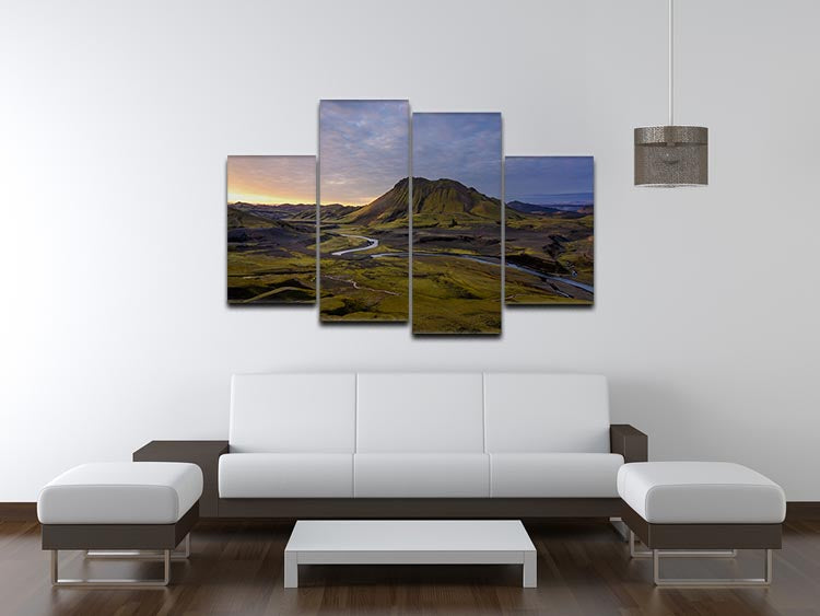 Iceland Highlands 4 Split Panel Canvas - Canvas Art Rocks - 3