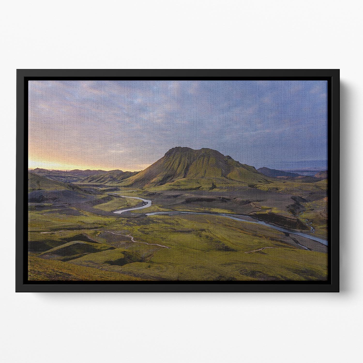 Iceland Highlands Floating Framed Canvas - Canvas Art Rocks - 2