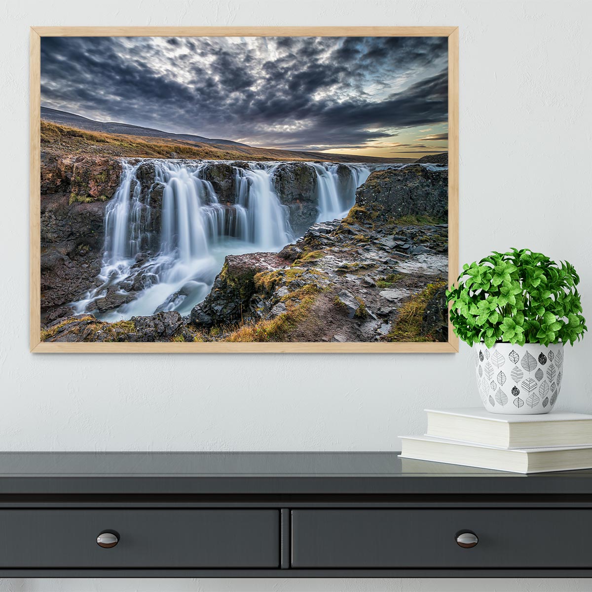 Unknown Falls In Iceland Framed Print - Canvas Art Rocks - 4