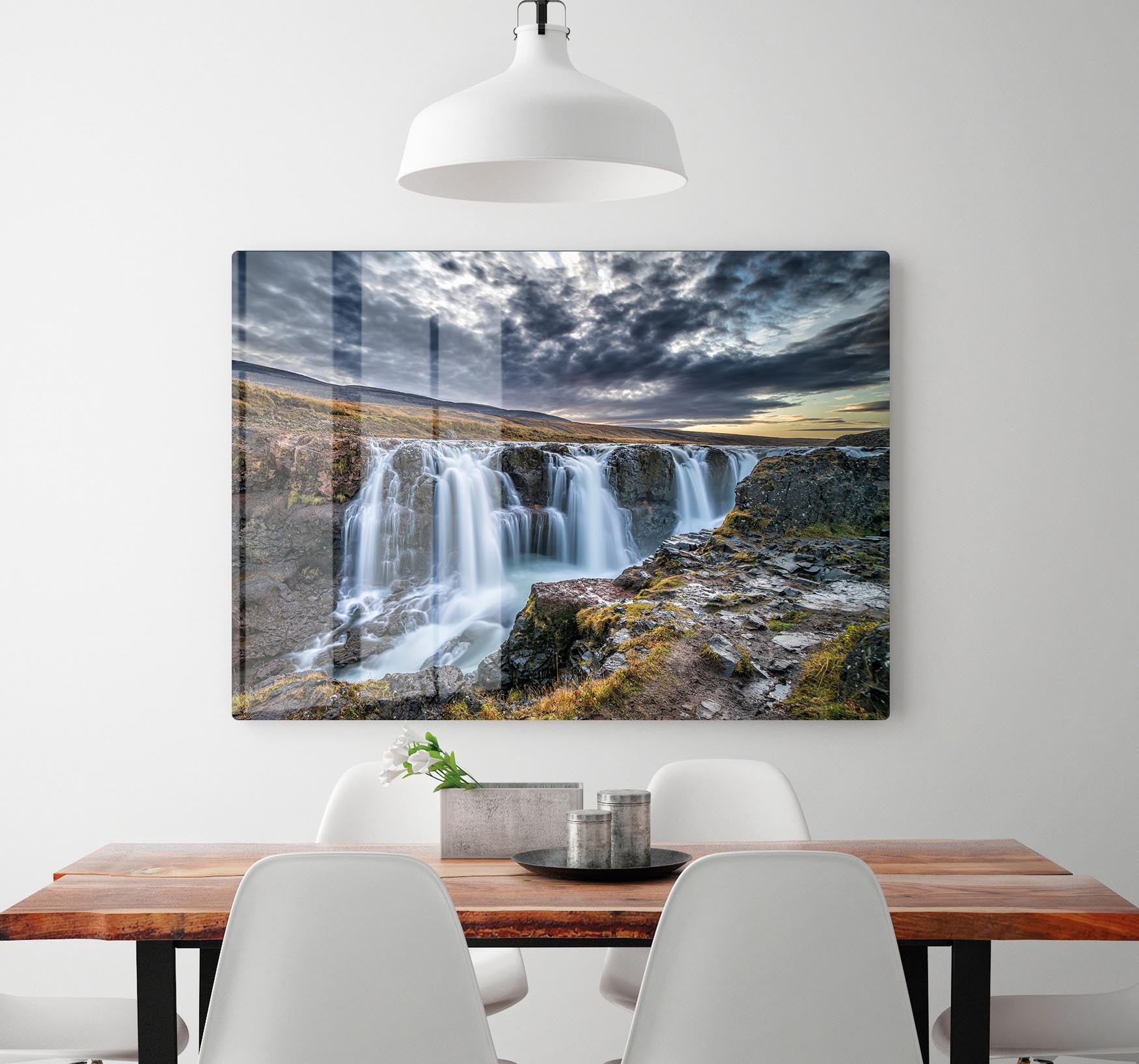 Unknown Falls In Iceland HD Metal Print - Canvas Art Rocks - 2