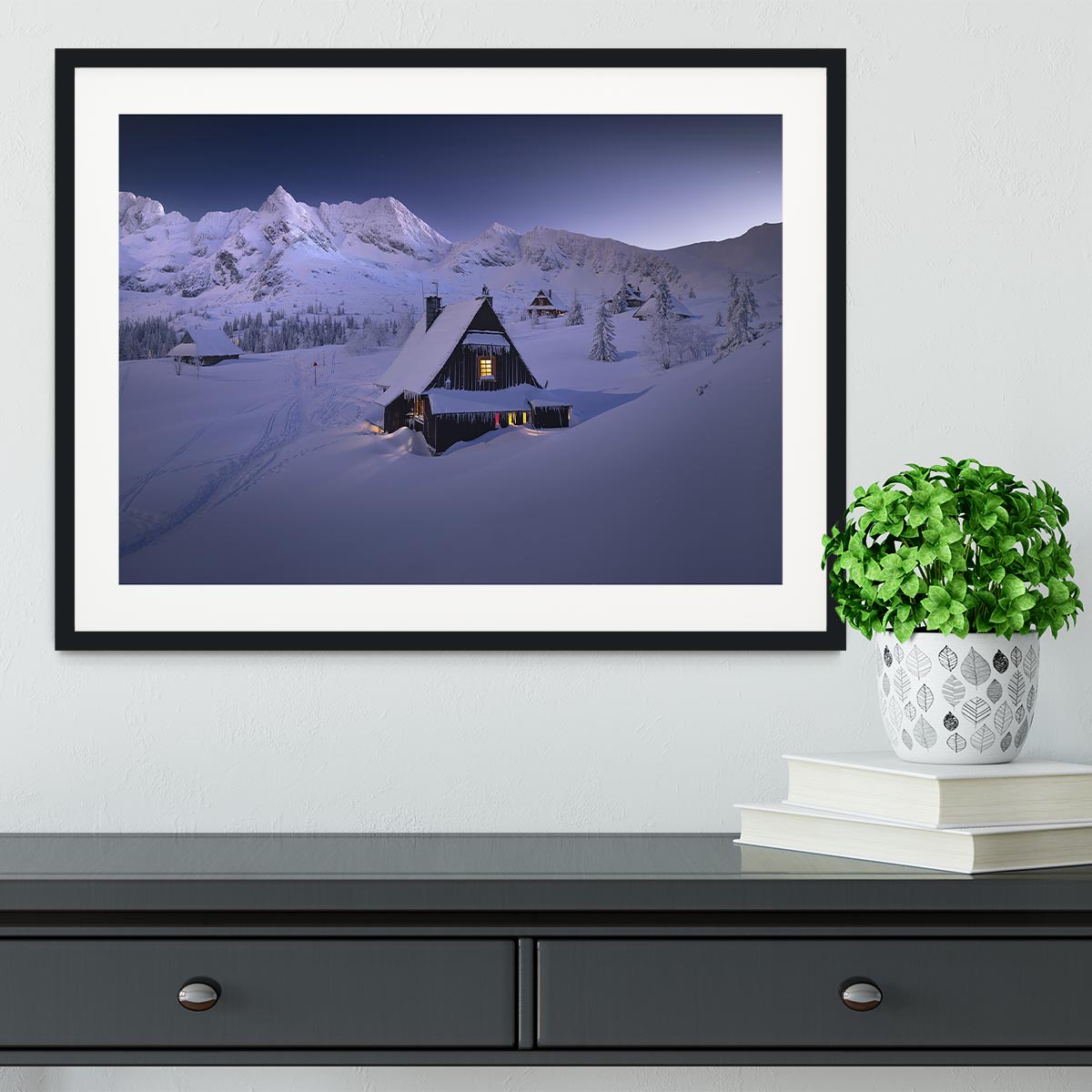 Winter Hut Framed Print - Canvas Art Rocks - 1