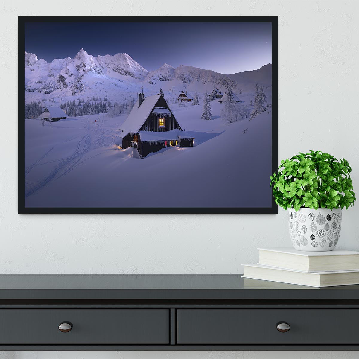 Winter Hut Framed Print - Canvas Art Rocks - 2