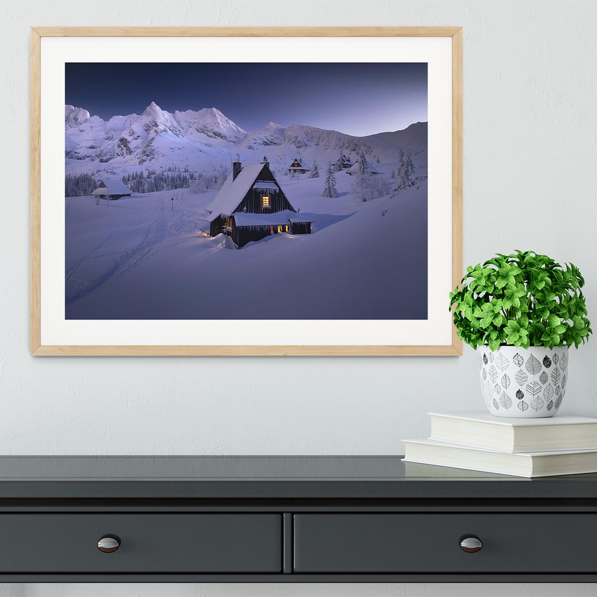 Winter Hut Framed Print - Canvas Art Rocks - 3