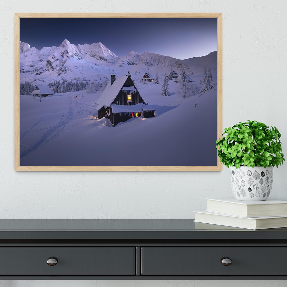 Winter Hut Framed Print - Canvas Art Rocks - 4