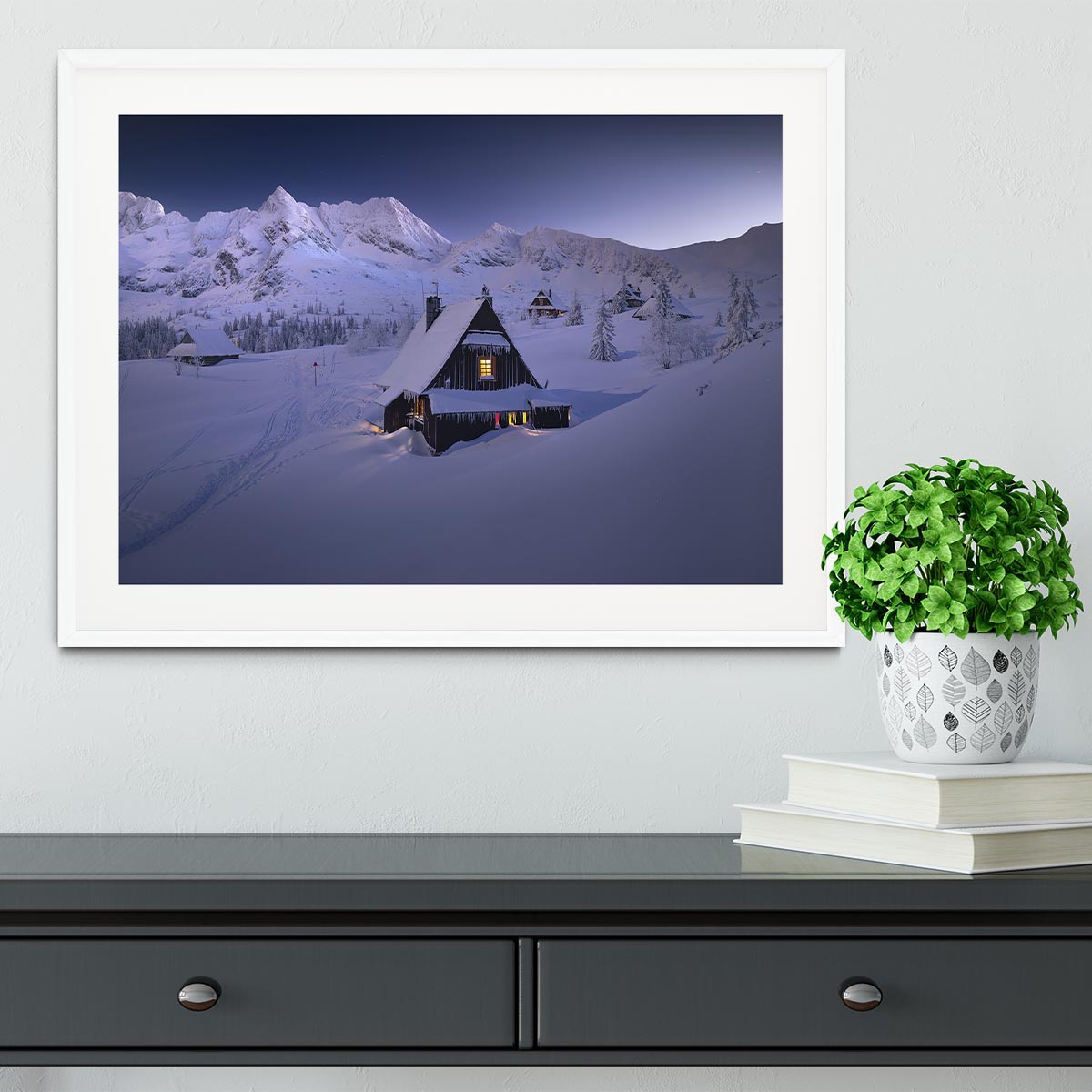 Winter Hut Framed Print - Canvas Art Rocks - 5