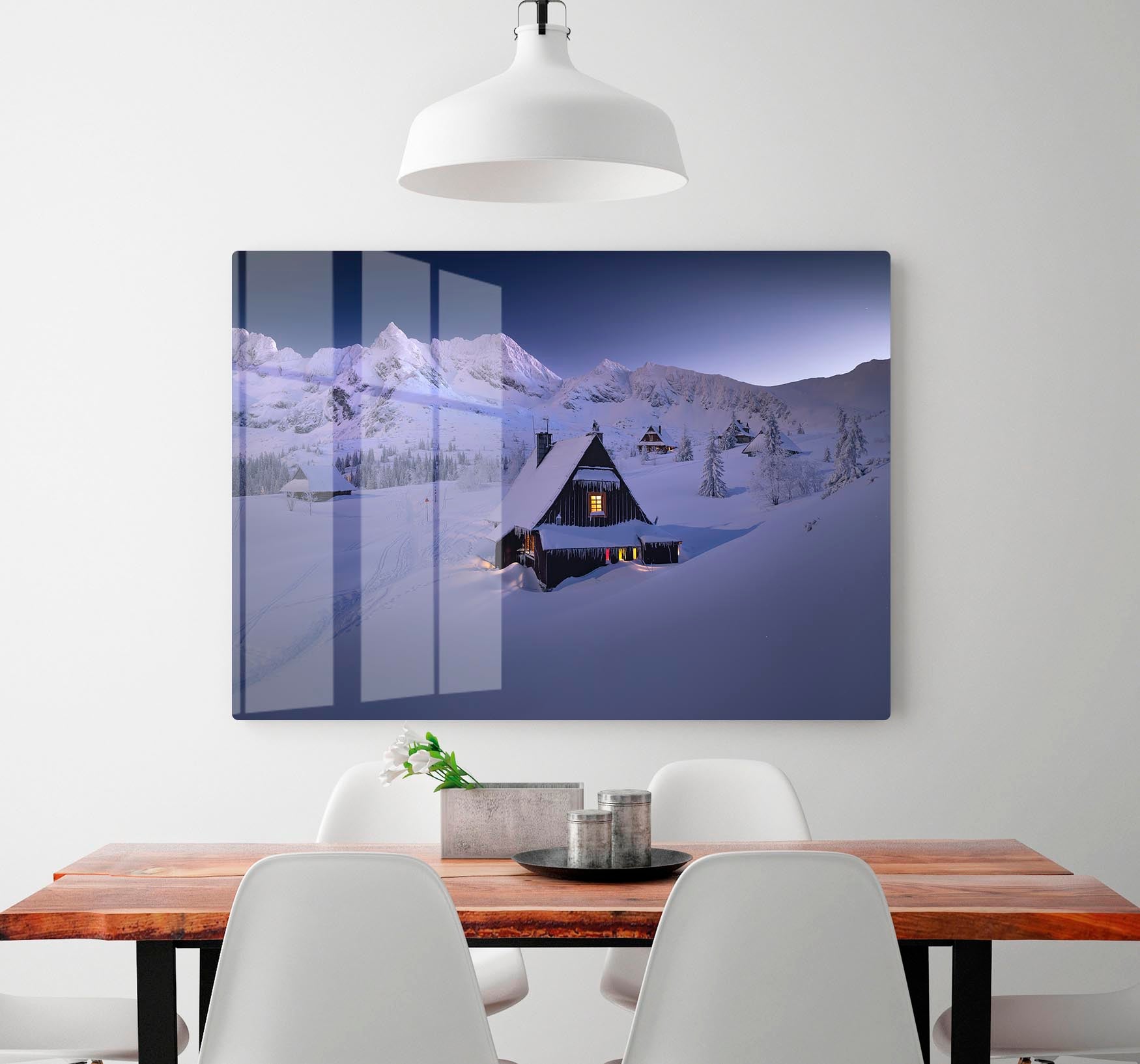 Winter Hut HD Metal Print - Canvas Art Rocks - 2