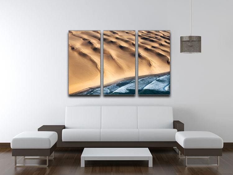 Namib Desert 3 Split Panel Canvas Print - Canvas Art Rocks - 3