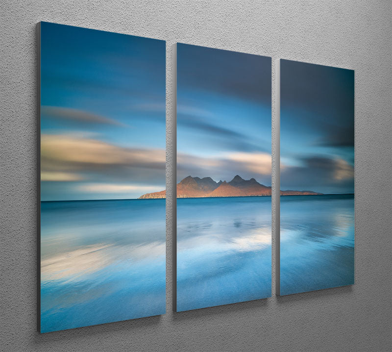 An Epic Sunrise In Eigg 3 Split Panel Canvas Print - Canvas Art Rocks - 2