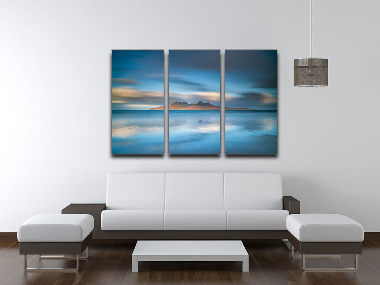 An Epic Sunrise In Eigg 3 Split Panel Canvas Print - Canvas Art Rocks - 3
