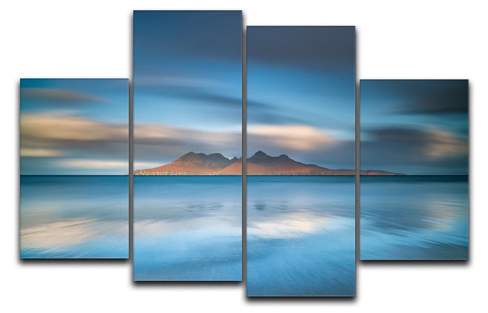 An Epic Sunrise In Eigg 4 Split Panel Canvas - Canvas Art Rocks - 1