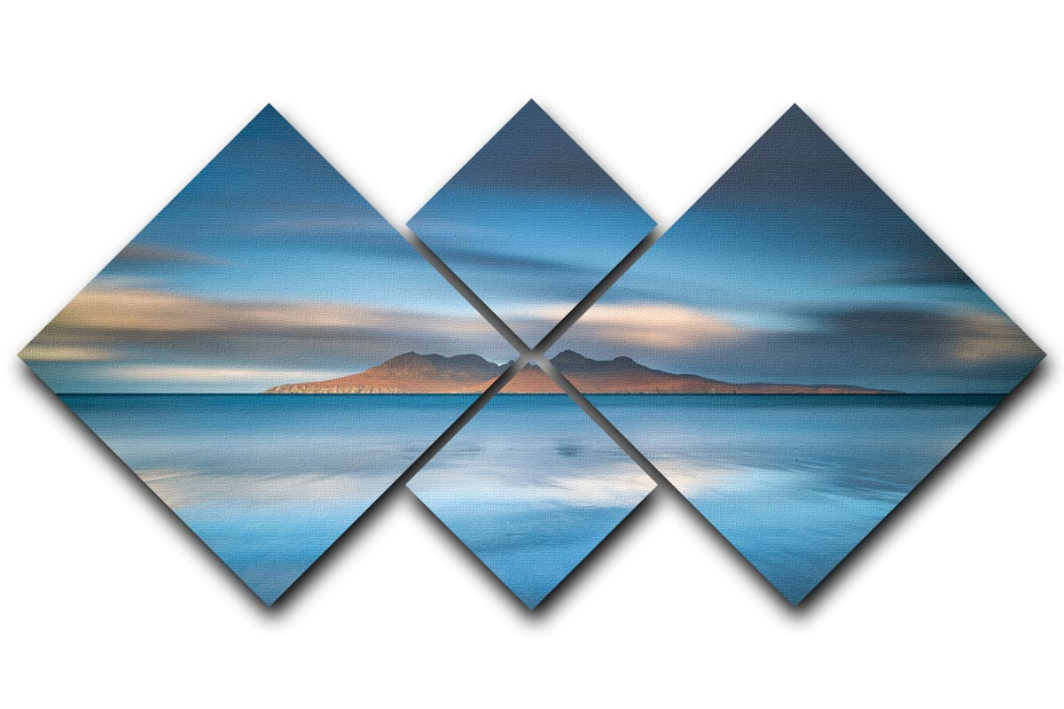An Epic Sunrise In Eigg 4 Square Multi Panel Canvas - Canvas Art Rocks - 1