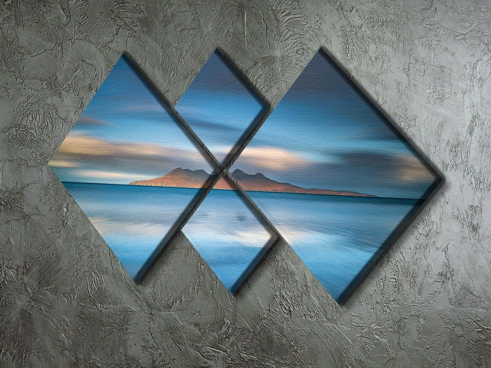An Epic Sunrise In Eigg 4 Square Multi Panel Canvas - Canvas Art Rocks - 2