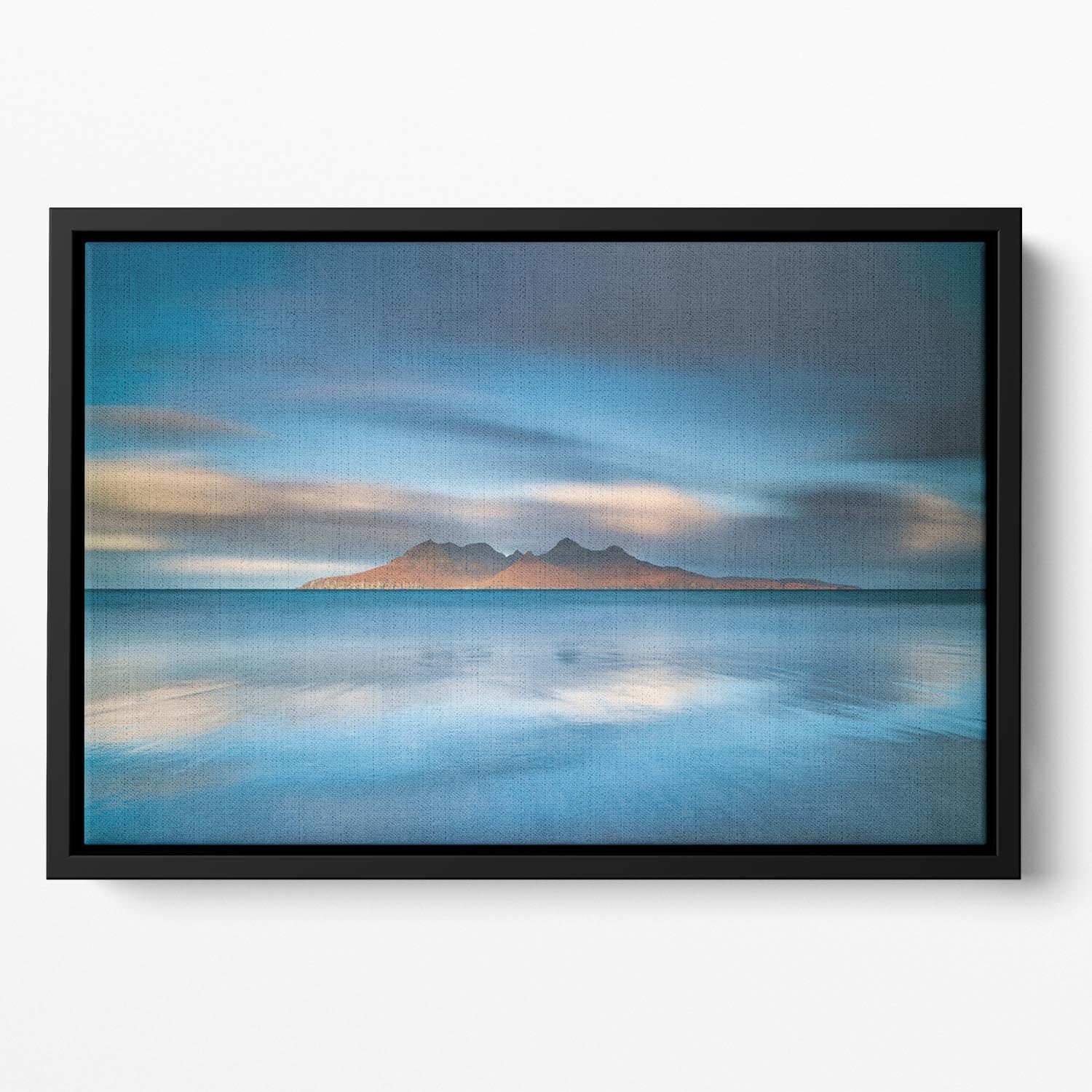 An Epic Sunrise In Eigg Floating Framed Canvas - Canvas Art Rocks - 2