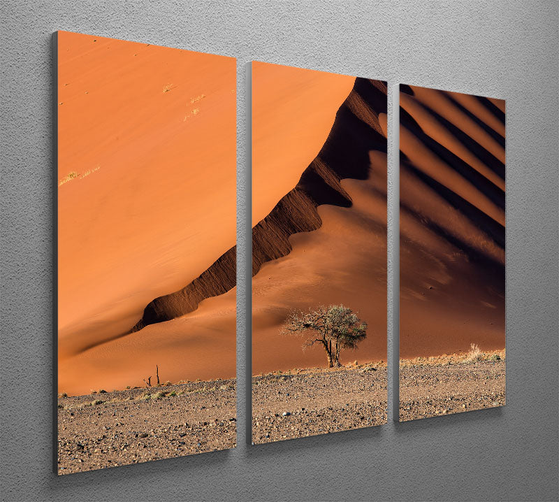 The Dune And The Tree 3 Split Panel Canvas Print - Canvas Art Rocks - 2