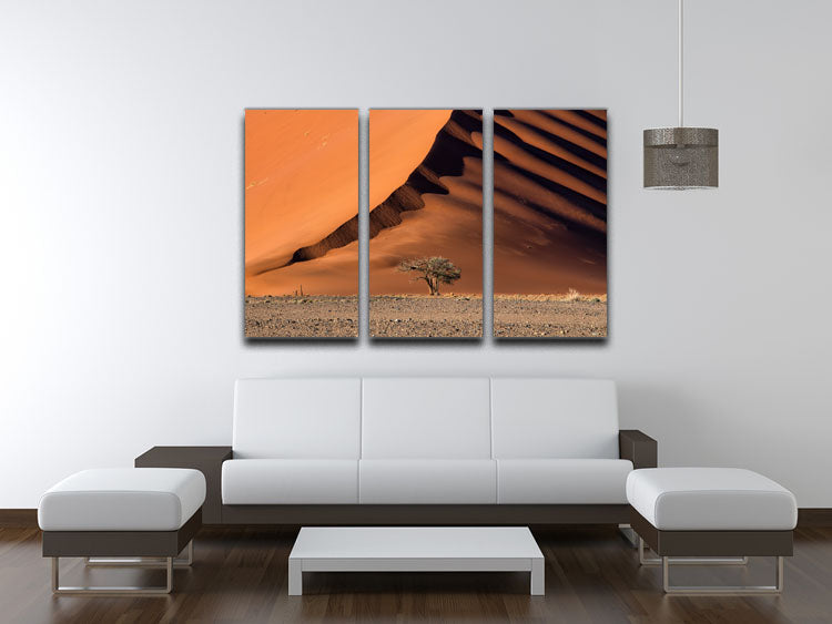 The Dune And The Tree 3 Split Panel Canvas Print - Canvas Art Rocks - 3