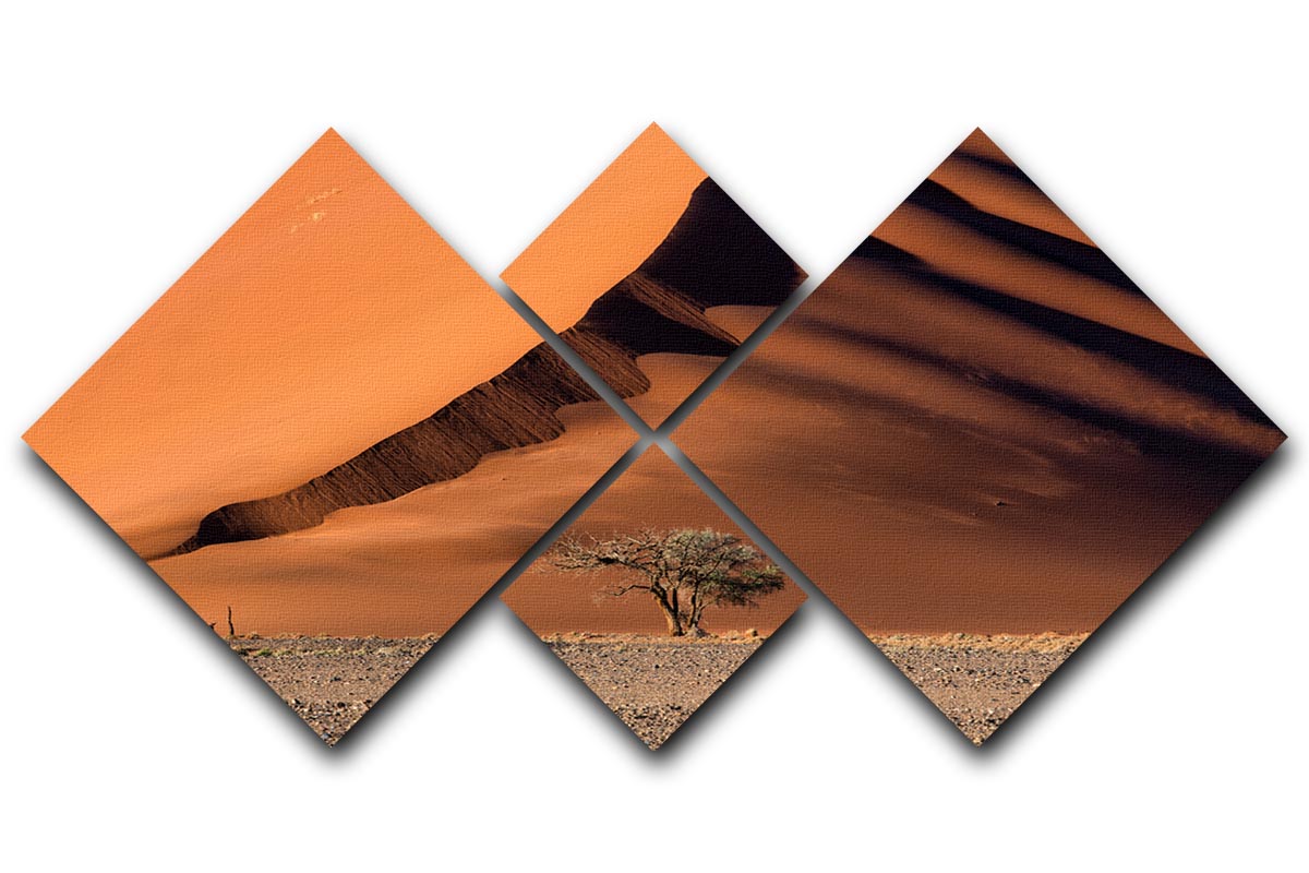 The Dune And The Tree 4 Square Multi Panel Canvas - Canvas Art Rocks - 1