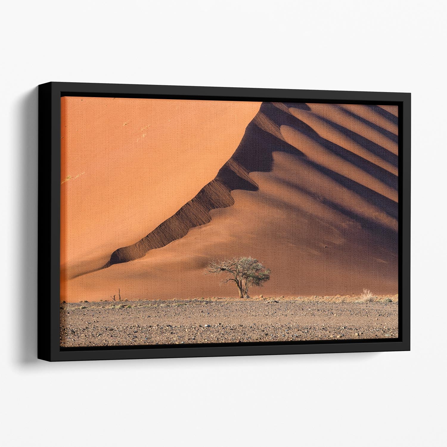 The Dune And The Tree Floating Framed Canvas - Canvas Art Rocks - 1