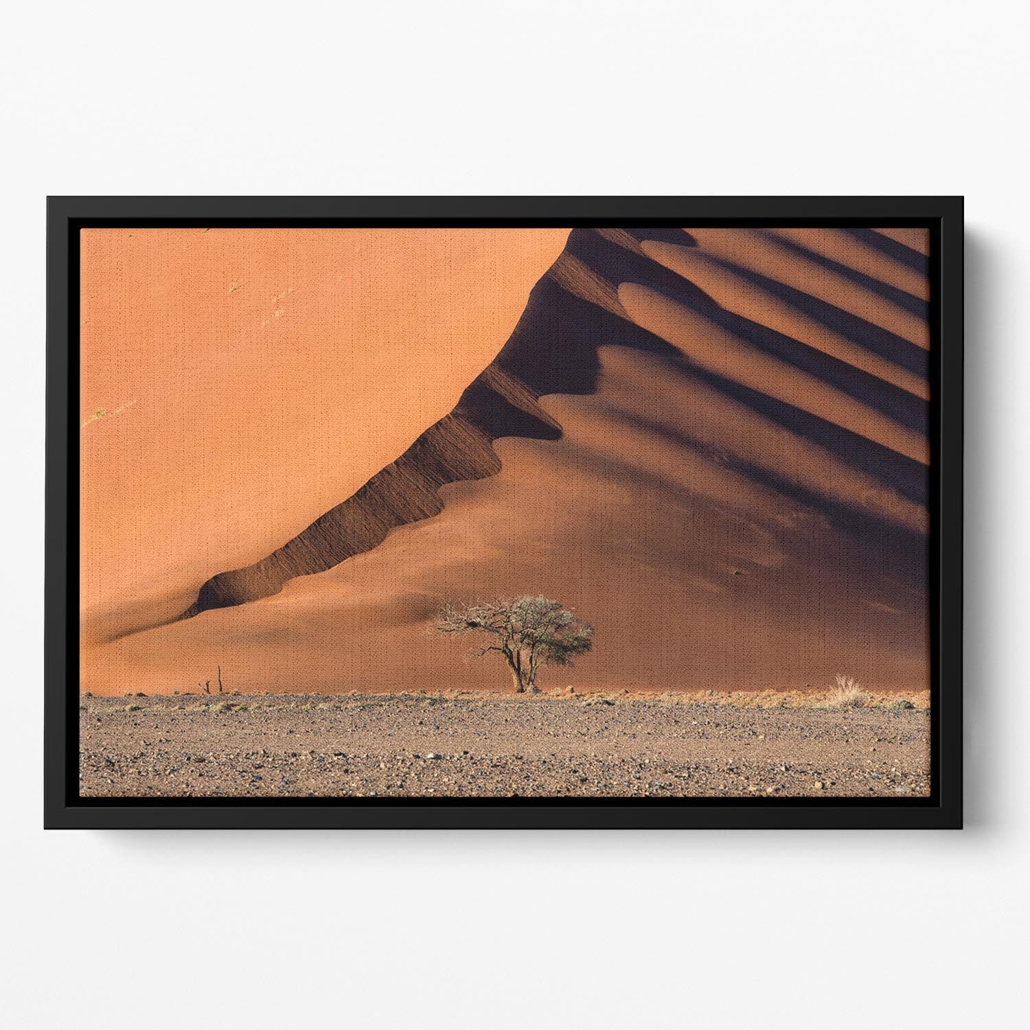 The Dune And The Tree Floating Framed Canvas - Canvas Art Rocks - 2