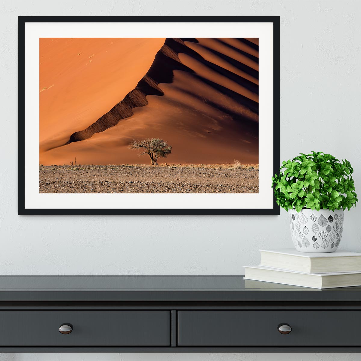 The Dune And The Tree Framed Print - Canvas Art Rocks - 1